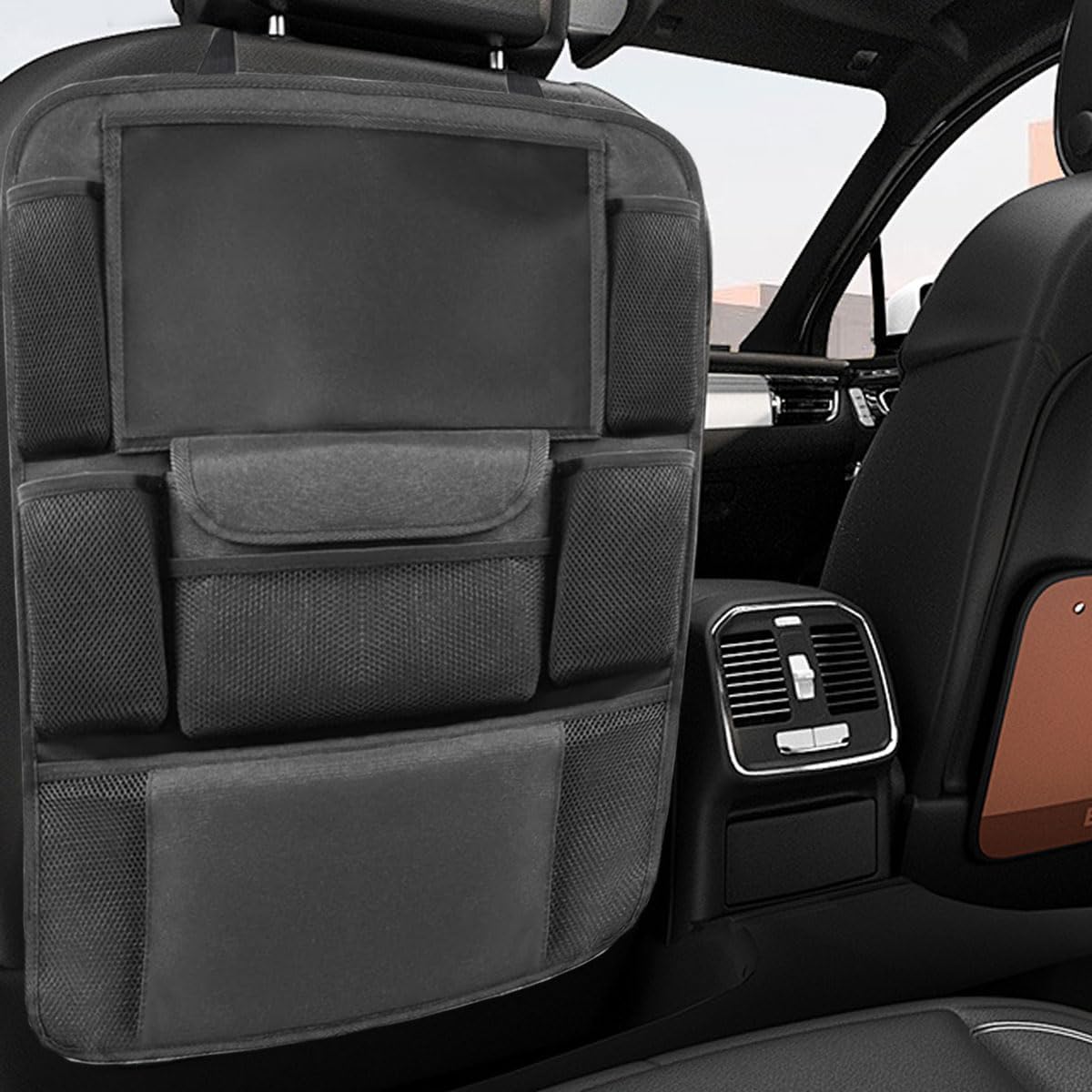 Car Backseat Organizer, with 12" Touch Screen Tablet Holder (2PCS)