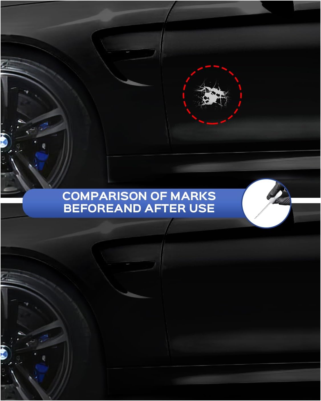 Touch Up Paint for BMW-Exact Match–Chips and Nicks Touch Up (Fluid (Jet) Black(668) for 1/2/3/4/5/6/7 Series/Alpina-B7/i4/M3/M5/M6/X1/X2/X3/X4/X5/X6/X7/Z4)