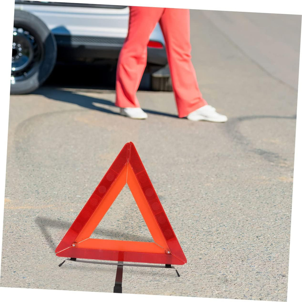 Zerodeko Reflective Roadside Warning Triangle for Car Emergency Maintenance