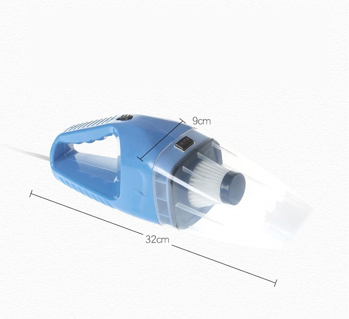 Hard Floor Vacuum 5m Car Mini Vacuum Cleaner Handheld Portable Wet and Dry Car Cleaning Tools (Color : Black)