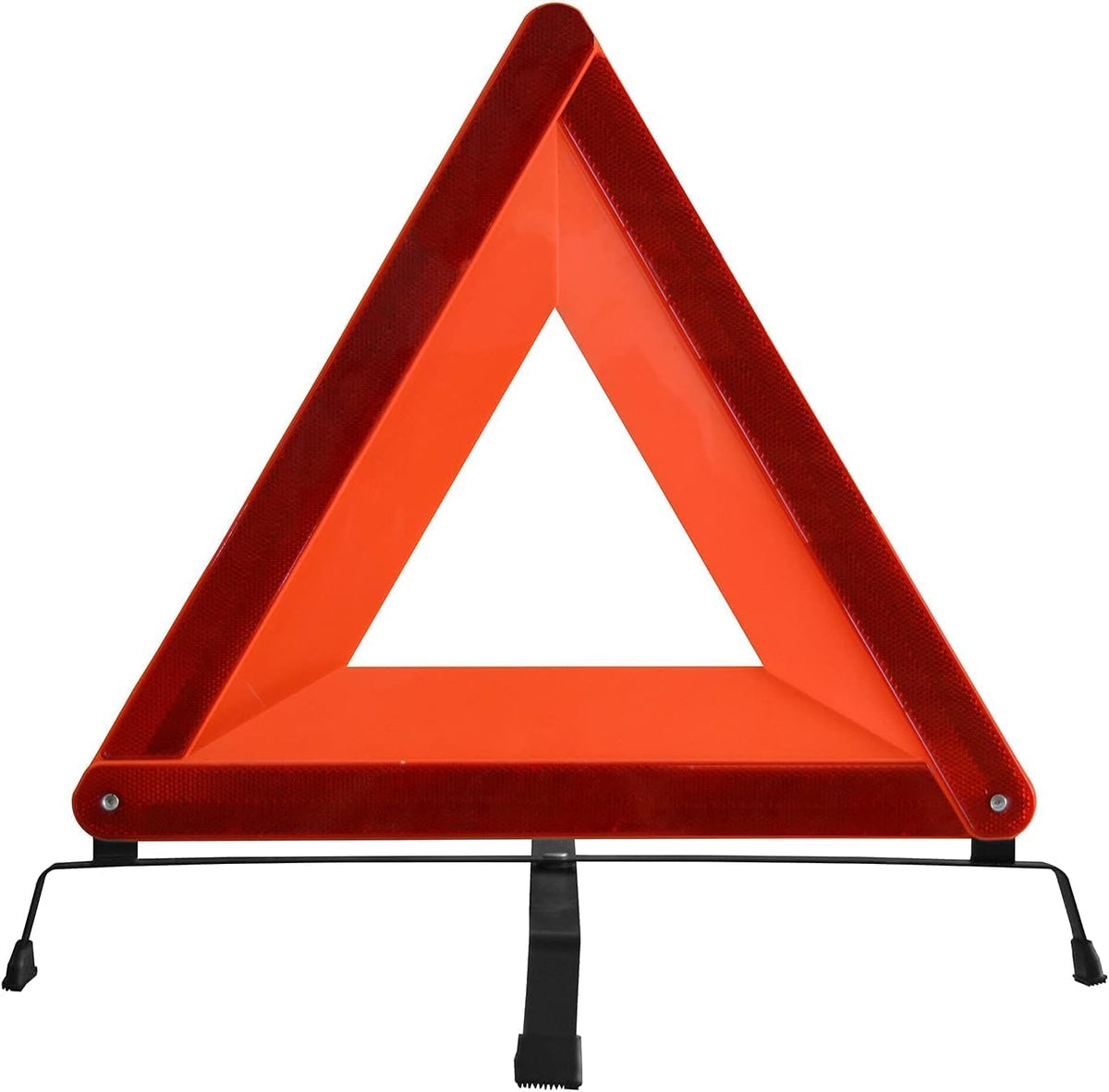 Foldable Triangle Safety Reflex Reflector with Metal Base Stand Triangle Warning Frame Triangle Emergency Warning Triangle Reflector Safety Triangle Kit for During Roadside Breakdowns