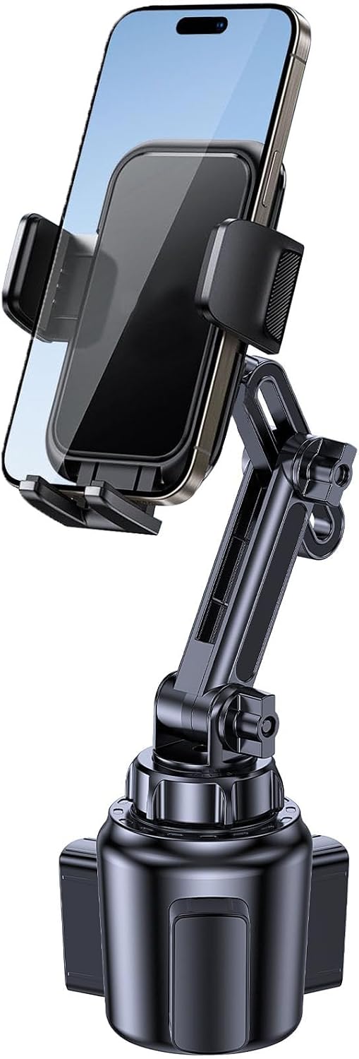 Cup Holder Phone Holder, [Easy Install] Adjustable Long Neck Cup Phone Holder for Car, [Sturdy & Durable] Universal Car Phone Holder for iPhone, Samsung, Google and All 4"-7" Smartphones