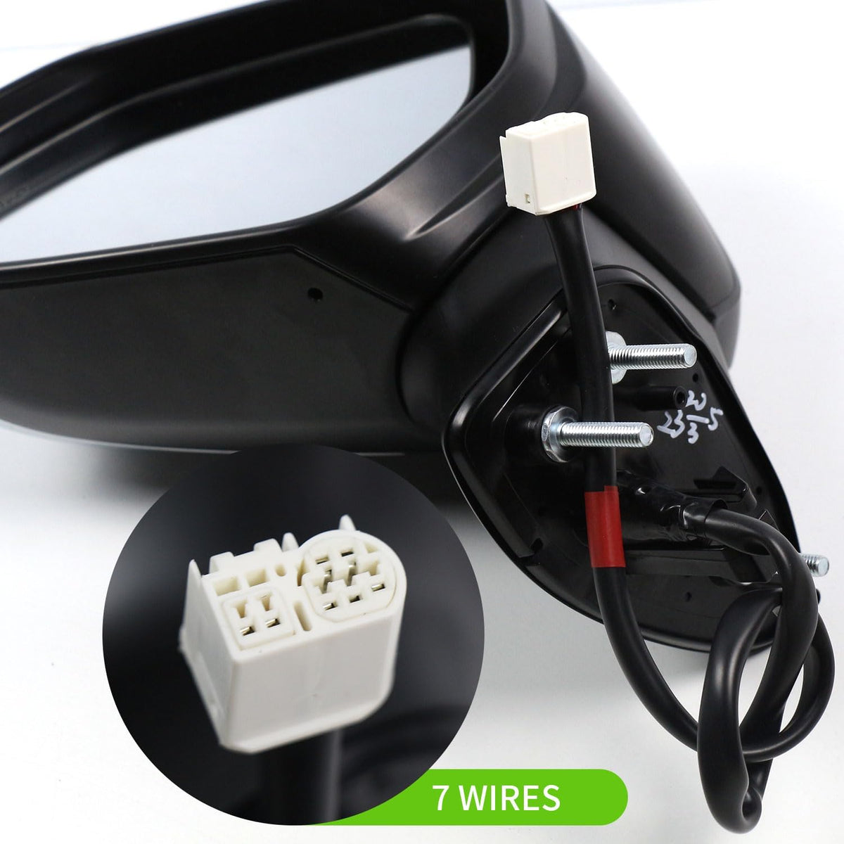 Side Mirror for Toyota Camry 2018 2019 2020 2021 2022 2023 2024 Power+Lamp+Heat+Blind Spot Monitor Glass-7Pins, Right Passenger Side,replace for Partslink # TO1321368, 87910-06840