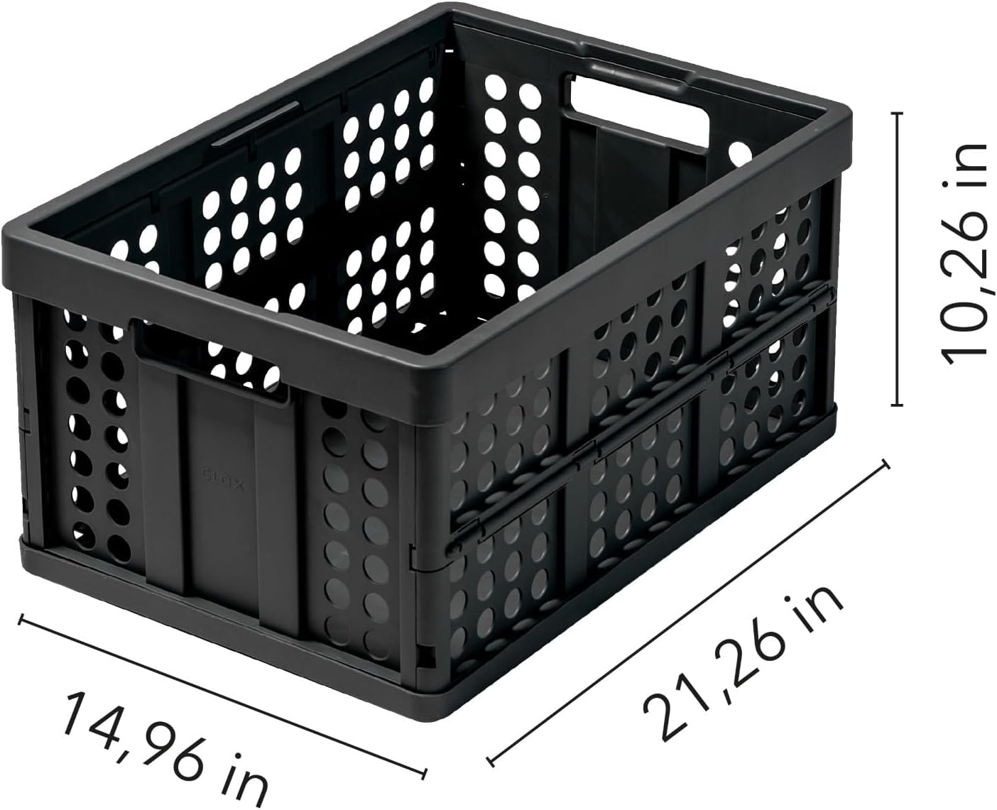 Clax® crate | folding box | basket | 48 qt (12 gal) | black