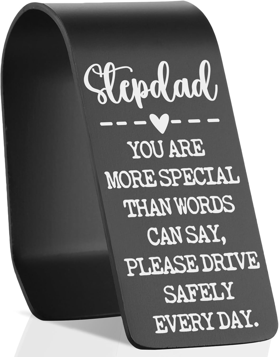 Stepdad Gift Car Visor Clip Safe Driving Reminder, You are More Special Than Words Can Say, Birthday from Family, Inspirational Car Accessory YZY14