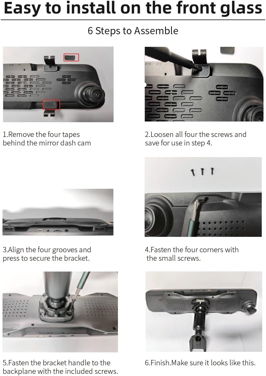 WOLFBOX OEM Bracket only for G930 Mirror Dash Cam, not Suitable for Other Dash cams
