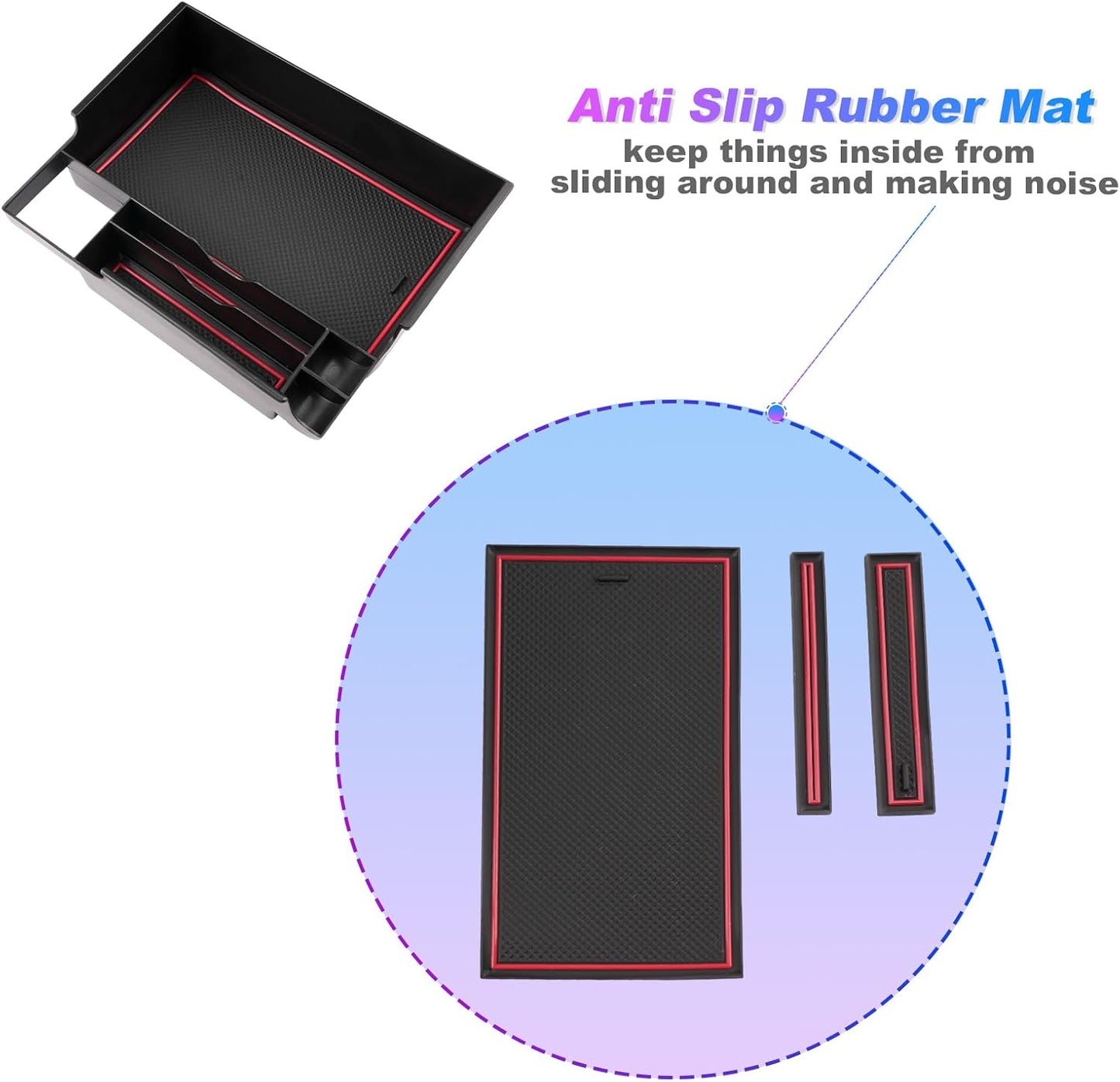 SXCY for 2020-2024 2025 2026 Ford Explorer Center Console Organizer for Ford Explorer 2025 2026 Accessories Console Tray for 2020-2026 For d Explorer Console Organizer 2025 2026 Explorer Accessories