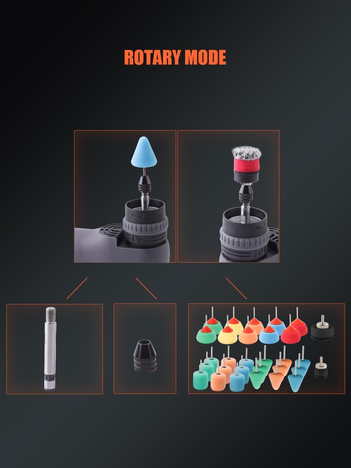 Cordless Mini Polisher, SPTA 12V Cordless Polisher for Detailed Polishing, Cordless Car Buffer Polisher, RO&DA Buffer Polisher with Mini Polishing Pads and Wool Pads for Polishing, Sanding, Cleaning
