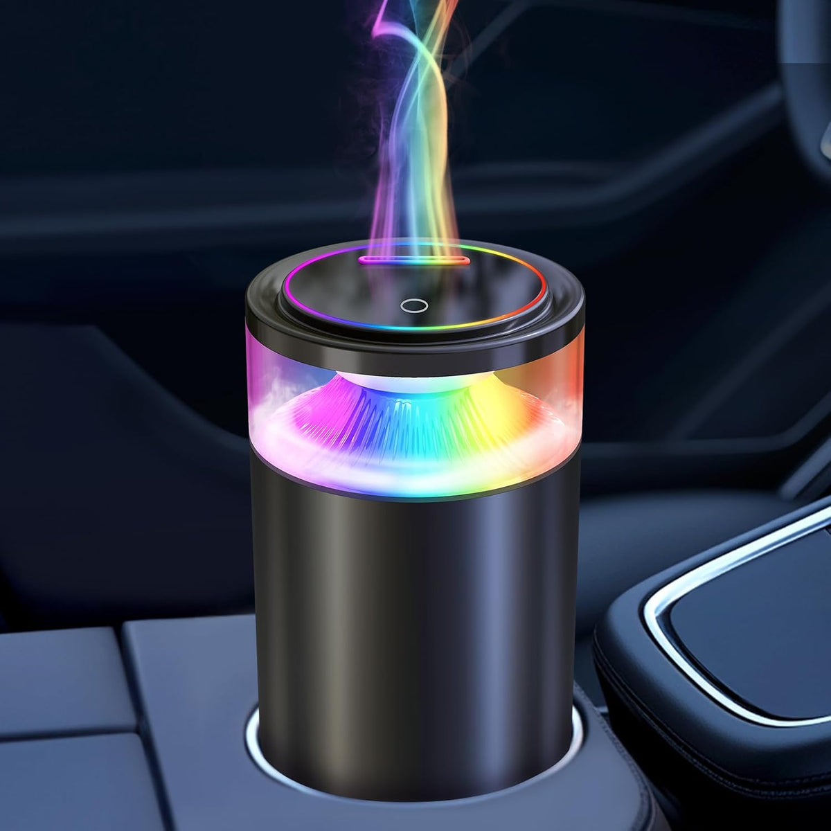 Smart Car Air Fresheners Diffuser with Starry Sky Projection Adjustable Scent, Essential Oil Diffusers for Automatic On/Off Automatic Aroma Diffuser with 50ml Car Perfume- Cologne