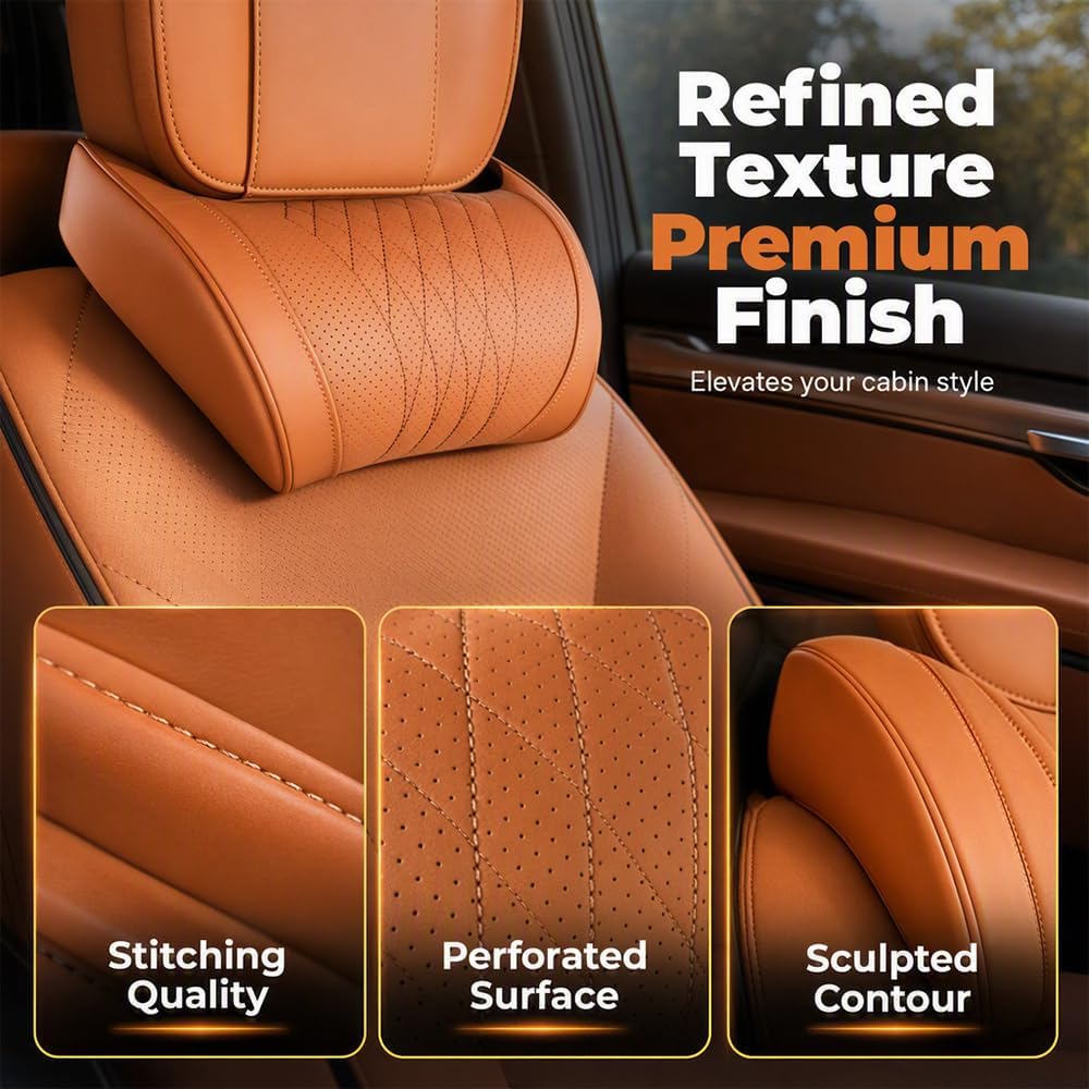 Universal Memory Foam Car Lumbar Support Pillow (Orange)