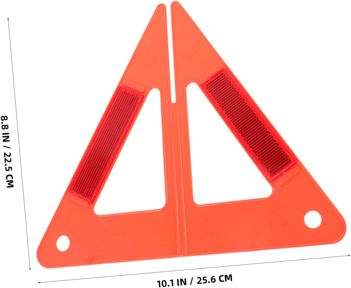 ULTECHNOVO Car Road Triangles 2 Sets Plastic Reflective Warning