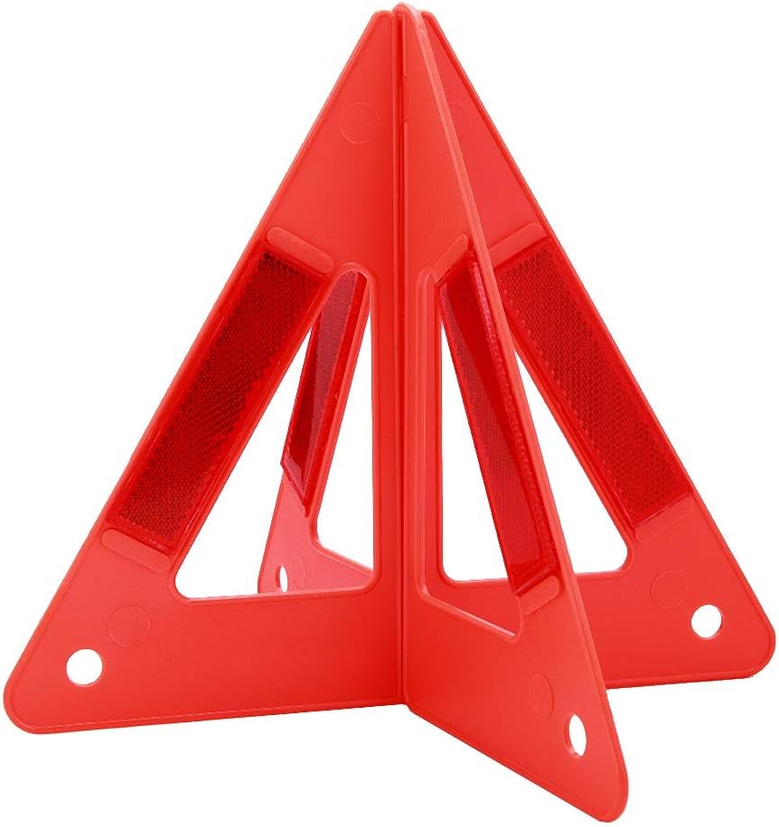 Portable Emergency Triangles, Reflective Car Road Safety Triangles for Roadside Breakdown Warning Signs