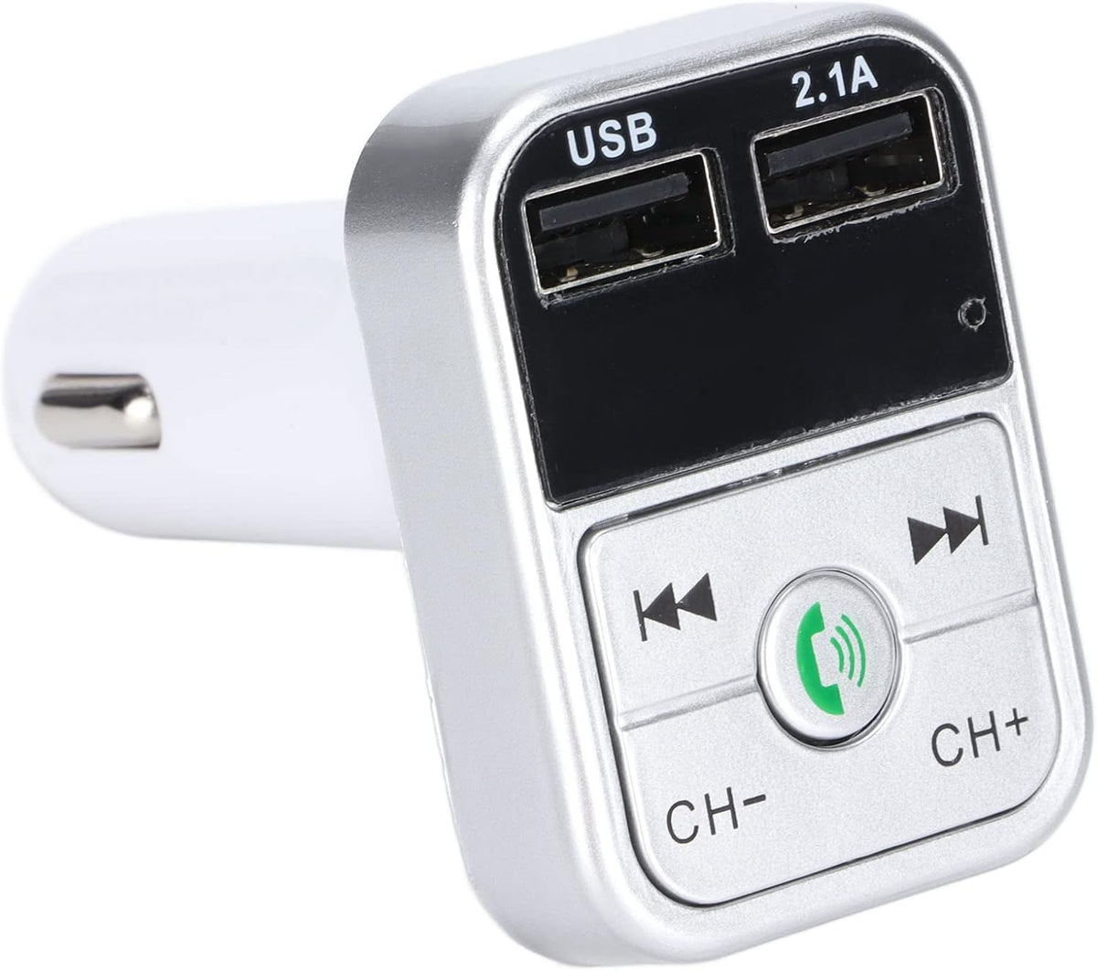 BT 5.0 FM Transmitter Car Kit with Dual USB Charger, Hands Free Calling, Anti Interference Music Streaming, Compatible with iPhone and BT Devices