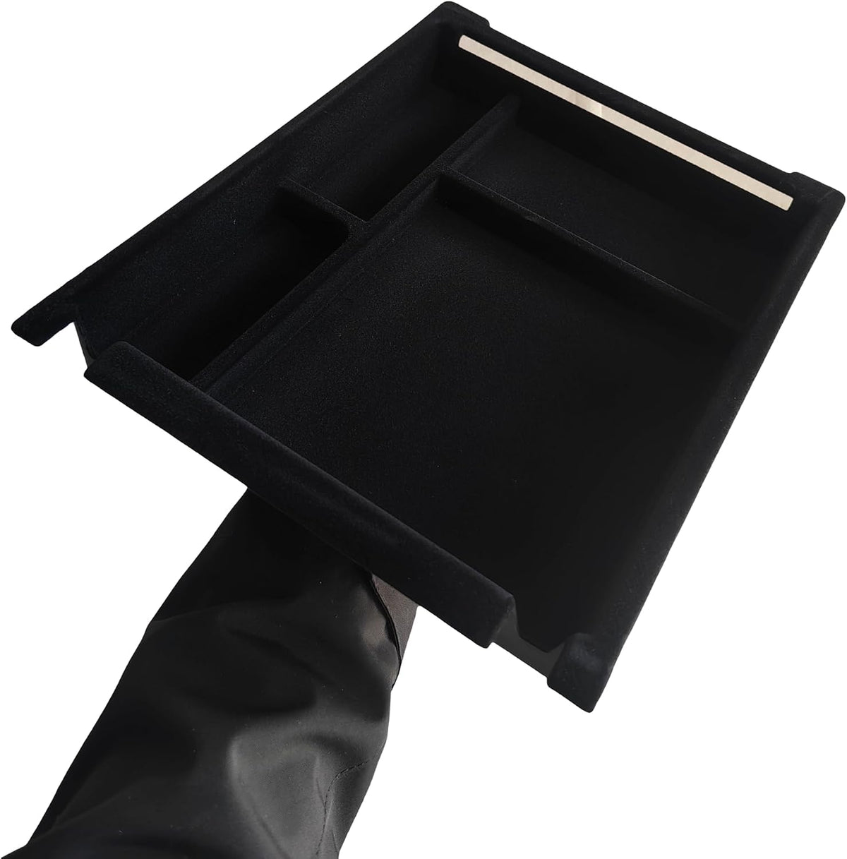 ruihe Black Flocking Center Console and Armrest Organizer Fit for Chevy Silverado & GMC Sierra1500/2500/3500 2019 2020 2021 2022 2023 2024 2025