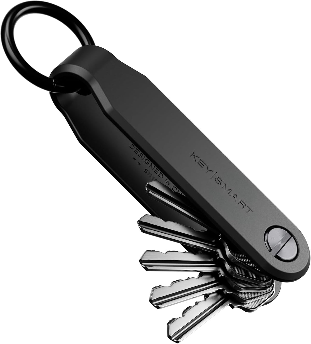 KeySmart Loop - Keychain Key Holder, FKM Silicone, Compact Key Organizer for Key Chain, Clutter-Free Compact EDC Key Chains