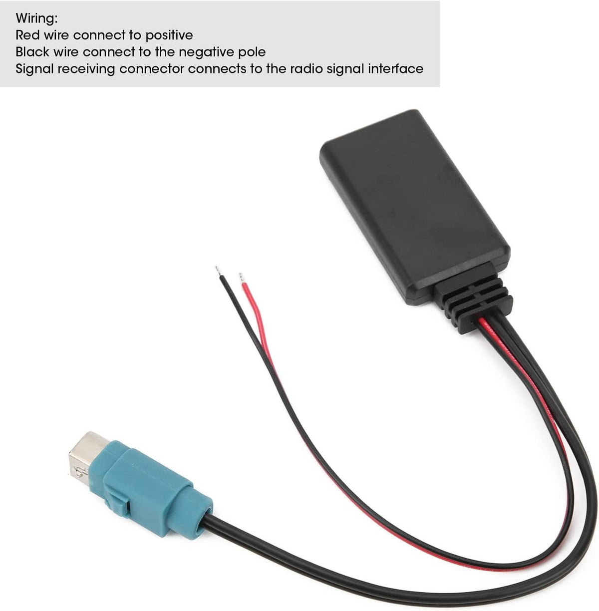 Bluetooth AUX in Cable Wireless Audio Adapter ABS Material 12V Car Bluetooth Module Replacement for Alpine iDA X001 IVA 205R DVA 9861Ri Compact Lightweight Portable