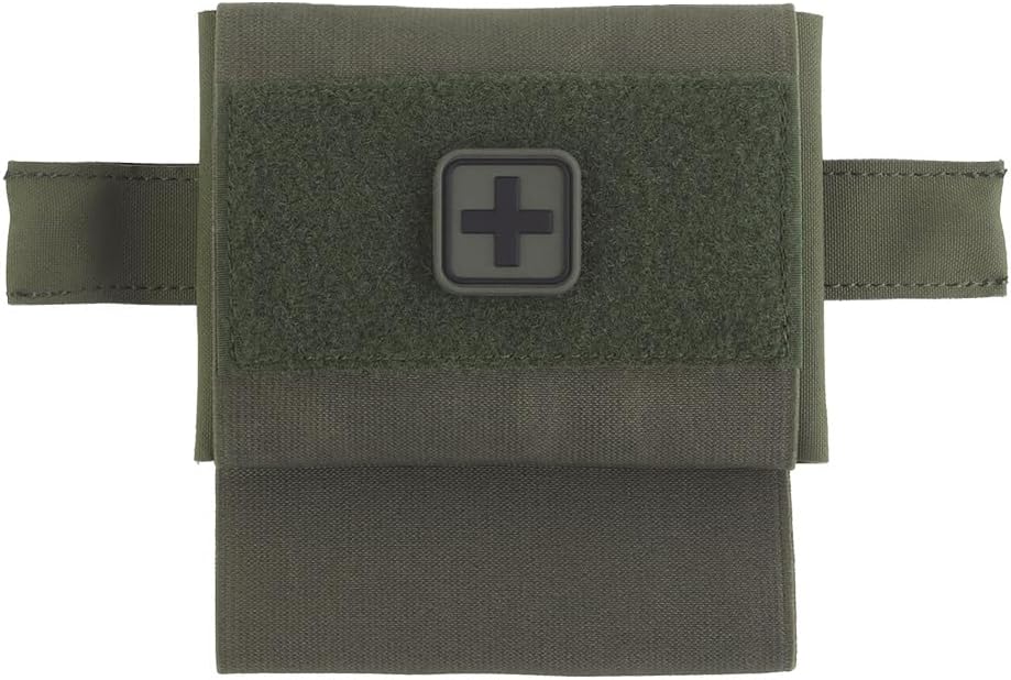 Tactical Micro Compact MED Pouch, Belt Trauma Kit Pack MOLLE Rapid Deployment First Aid Bag with Tourniquet Holder