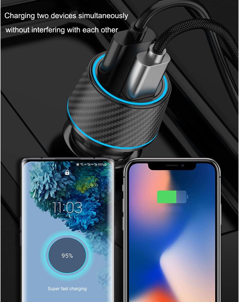 25W Super Fast Charger USB Type C Wall/Car Charger Combo Kit PD PPS