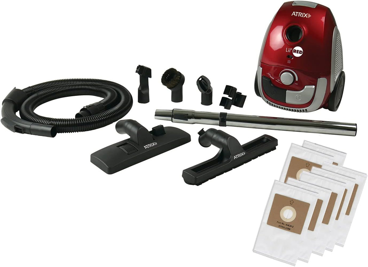 AHSC-1 Atrix Lil Red Canister Vacuum Portable Canister vacuum w/ 2 Quart HEPA Filter & Variable Speed Motor