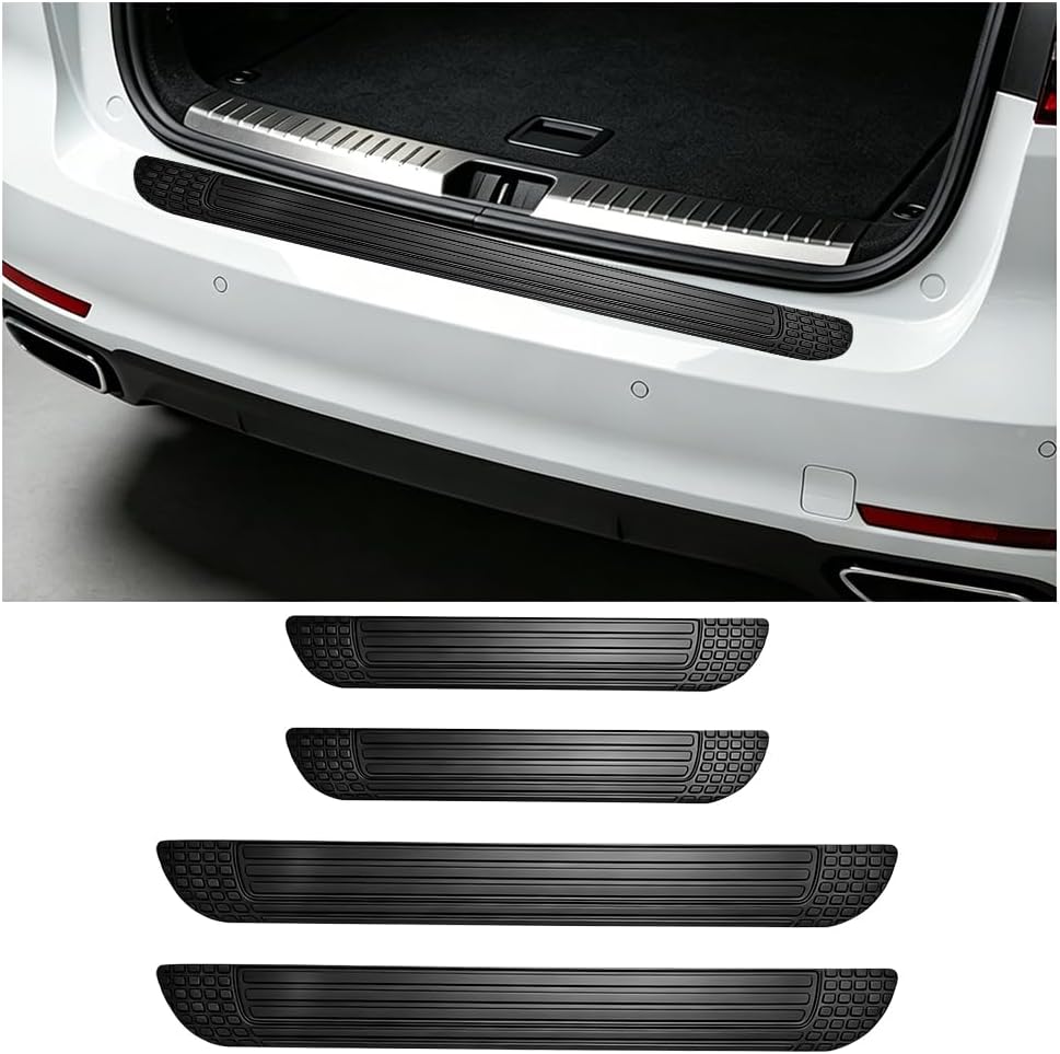 4 Pack Car Door Sill Protectors for Front and Rear