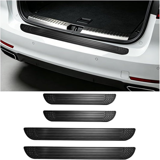 4 Pack Car Door Sill Protectors for Front and Rear