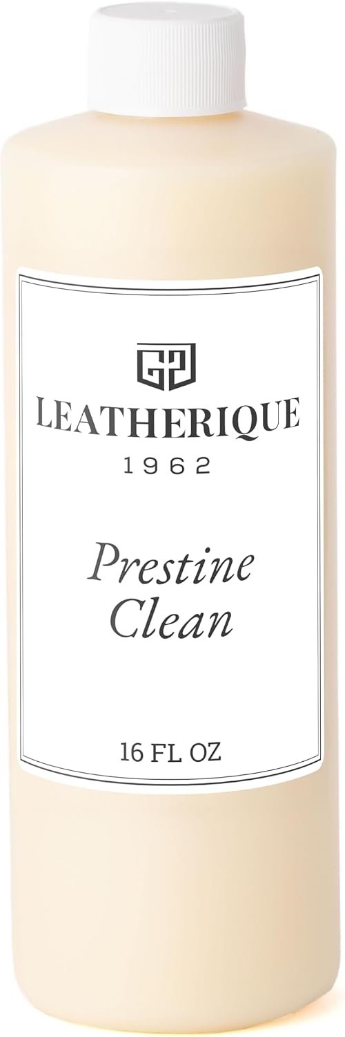 Leatherique Prestine Clean 16 oz | Leather Cleaner &amp; Conditioner for Cars, Furniture, Saddles &amp; More | Gently Removes Dirt, Oils &amp; Impurities | Works Alone or with Leatherique Rejuvenator Oil