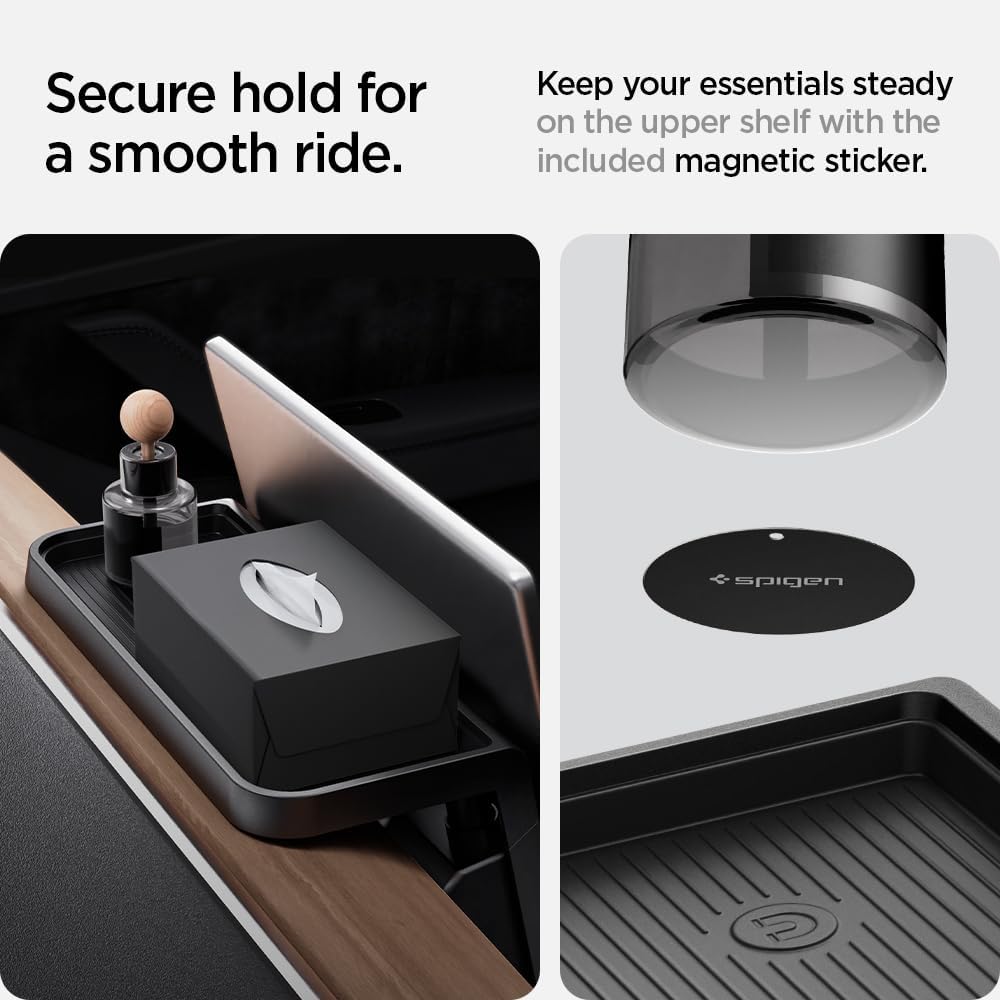 Spigen Under Screen Storage Organizer for Tesla Model Y (2020-2024) & Model 3 (2017-2023) [Not Compatible with Model Y Juniper 2025/26 & Model 3 Highland 2024/25]