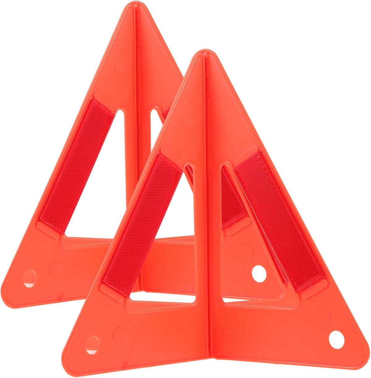 2 Sets Plastic Triangle Car Road Warning Sign Reflective