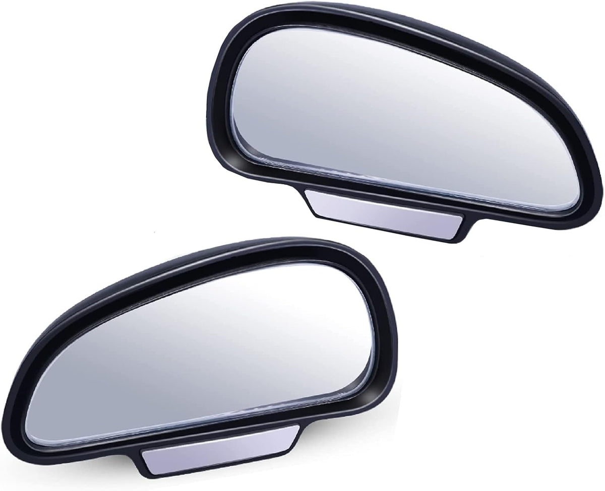 Car Blind Spot Mirrors(5.12 * 2.75in), Adjustable Auxiliary Universal Wide Angle Mirror for Universal Car SUV Mirrors Strong Adhesive HD Glass Mirror Frame Thickness Less than 5MM (R)