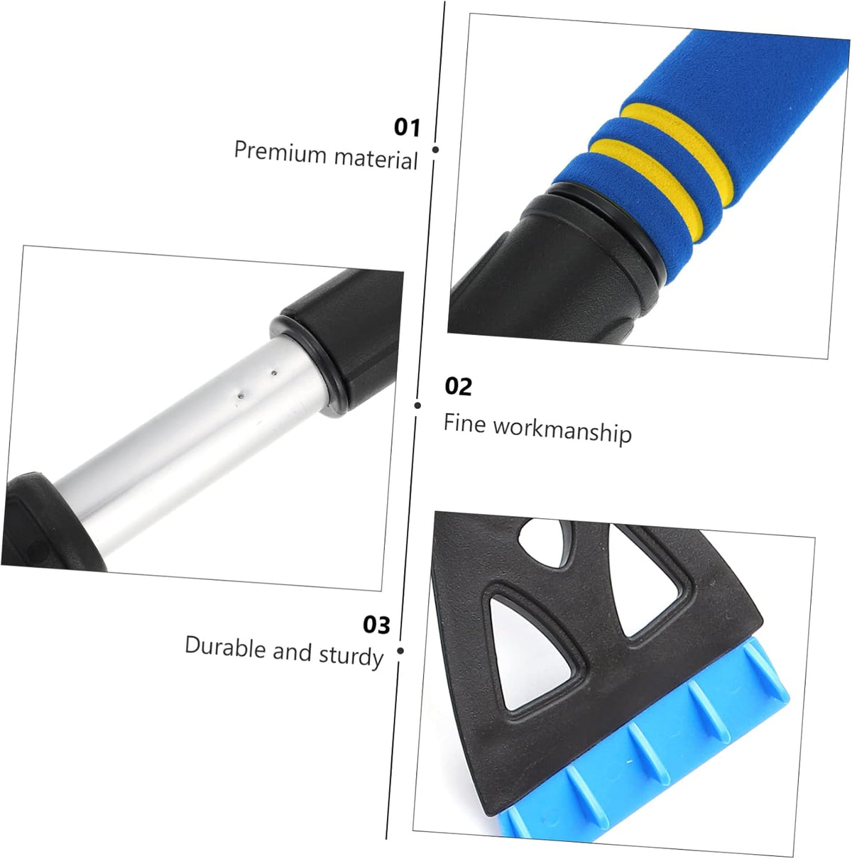 STOBAZA Portable Snow Shovel Multi Function Car Snow Brush Ice Scraper