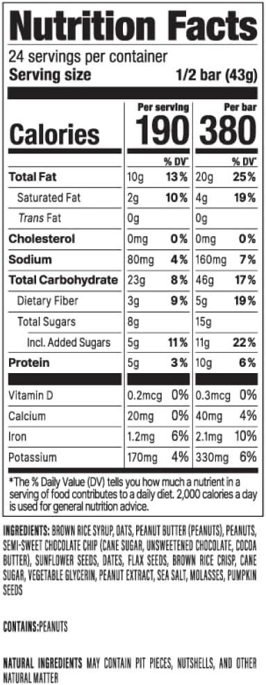 PROBAR MEAL Bar – Plant Based Meal Replacement Bar with Whole Food Ingredients, Oats, Nuts & Seeds, Vegan, Gluten Free, Non-GMO Nutrition Bar for Breakfast, Travel & On-the-Go Energy (Peanut Butter Chocolate Chip, 12 Count)