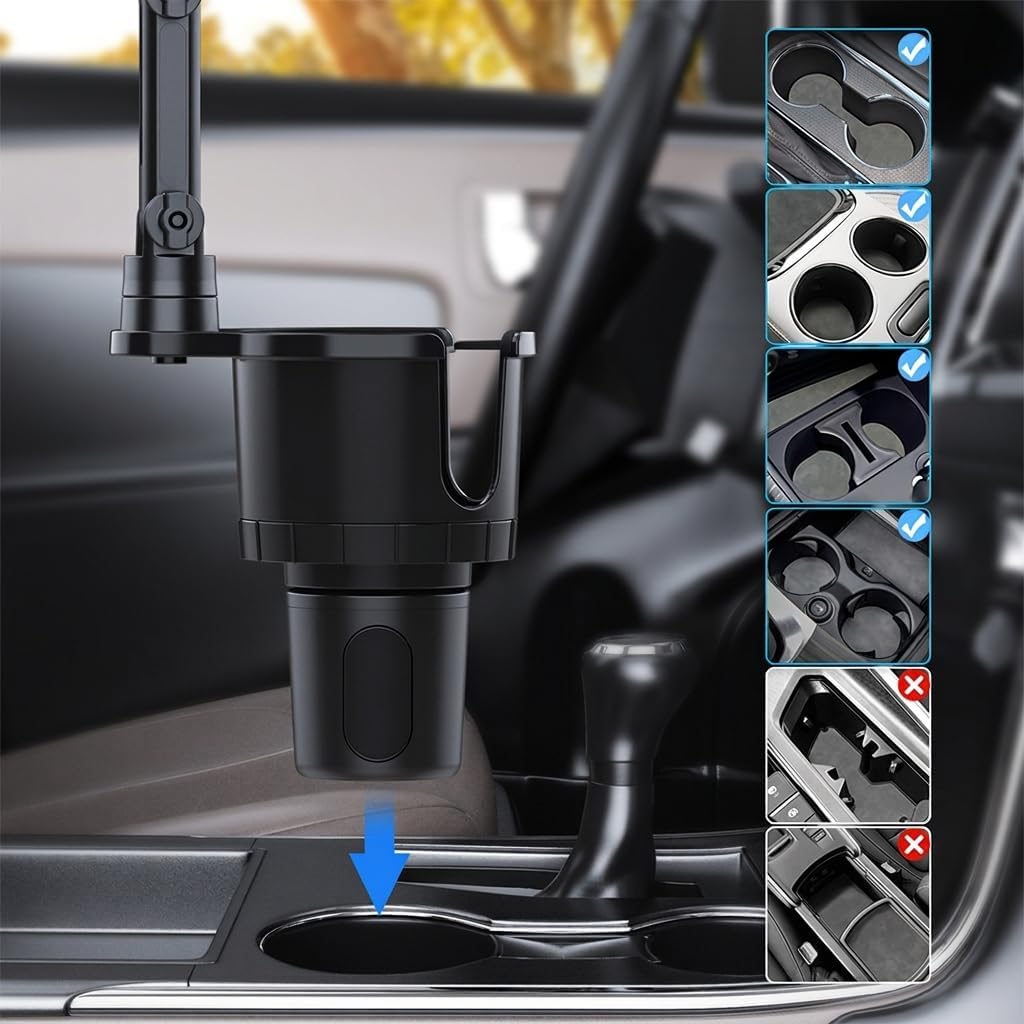 2 in 1 Cup Holder Phone Holder, Phone Holders for Your car cupholder
