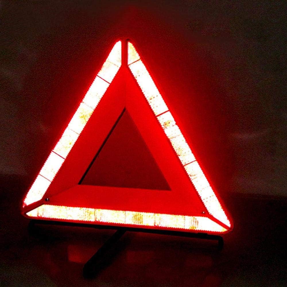 Warning Reflective Triangle Foldable Triangle Reflector Alerts Car Emergency Kit Roadside Warning Sign with Carrying Case for Car Vehicles Truck RV Tractor Trailer (1 Pack)