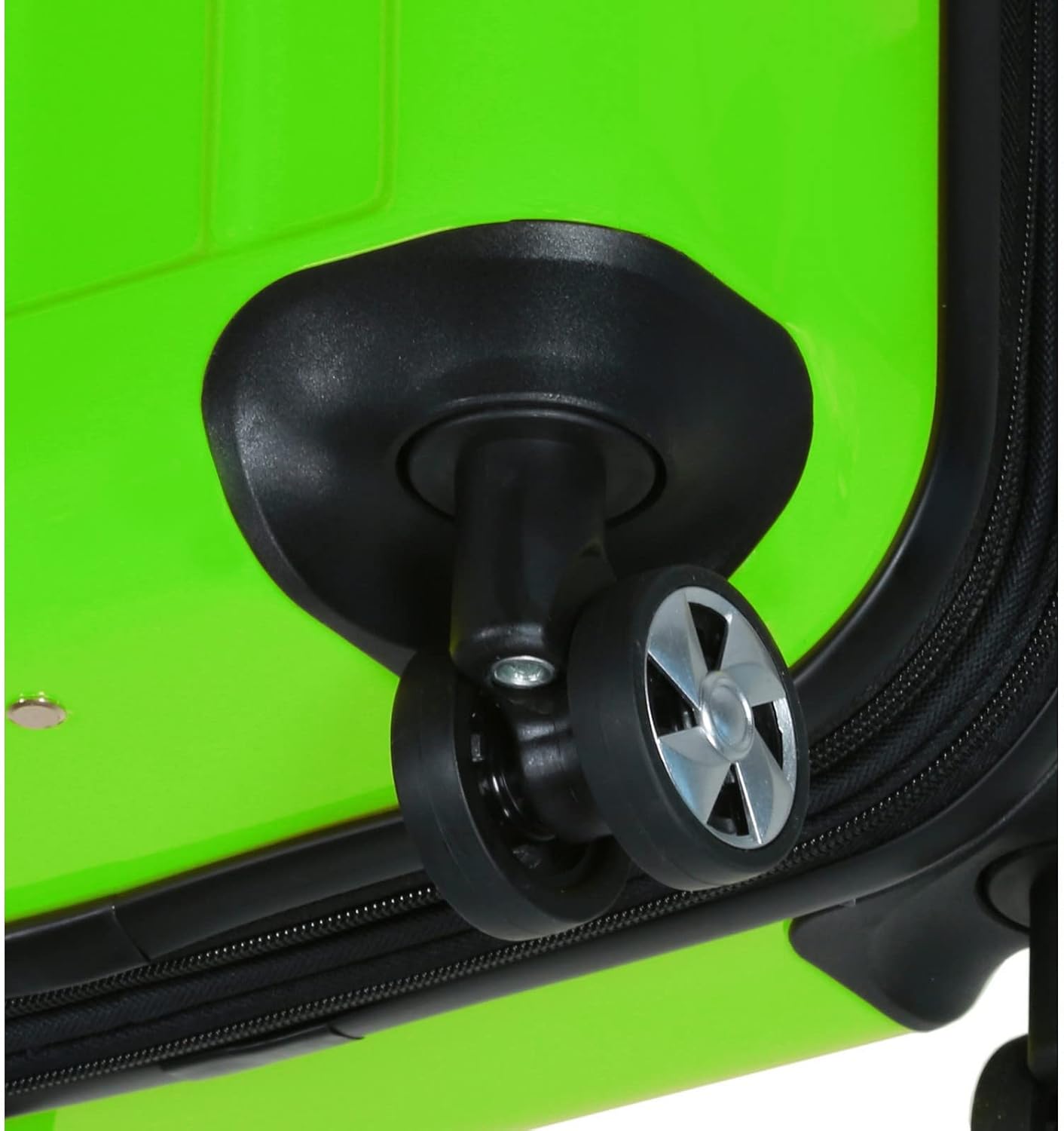 World Traveler Contour 2-Piece Polycarbonate Hardside Expandable Spinner Luggage Set with TSA Lock - Apple Green (20 &amp; 28)