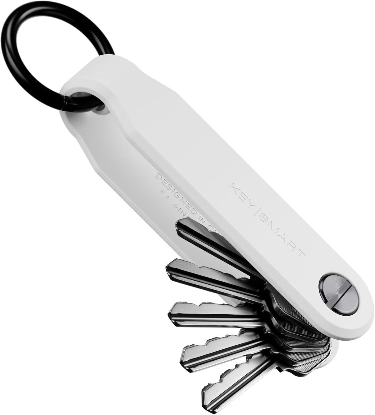 KeySmart Loop - Keychain Key Holder, FKM Silicone, Compact Key Organizer for Key Chain, Clutter-Free Compact EDC Key Chains