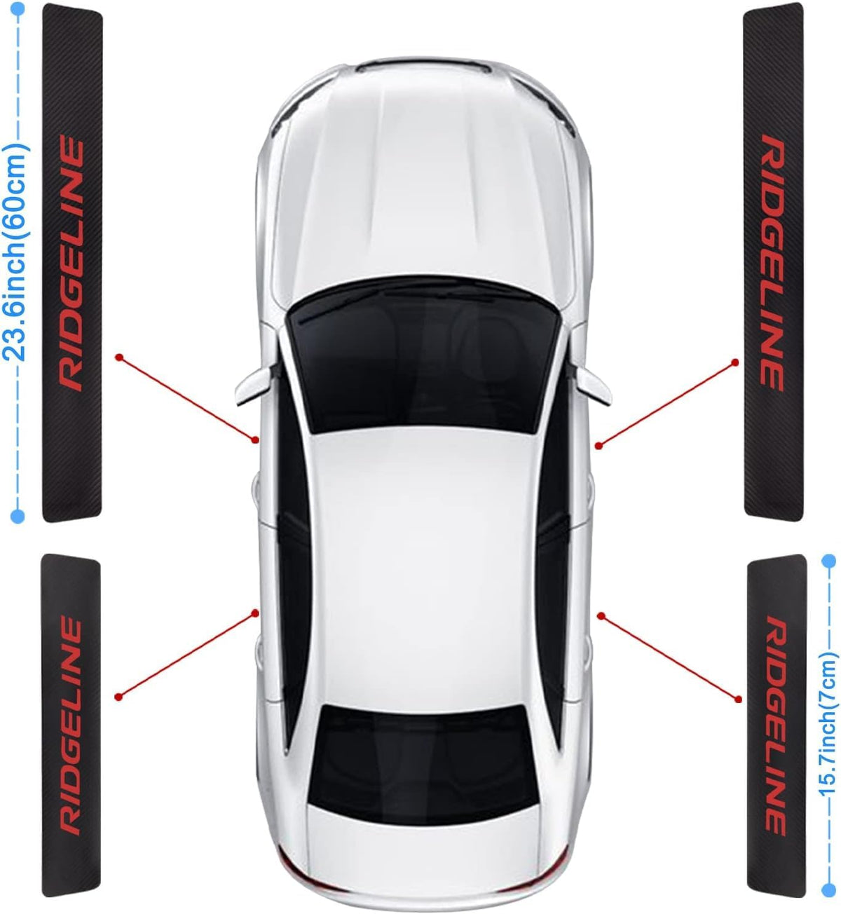 Car Door Sill Guard Protector Compatible with Honda Ridgeline Accessories, Door Sill Scuff Plate Sticker