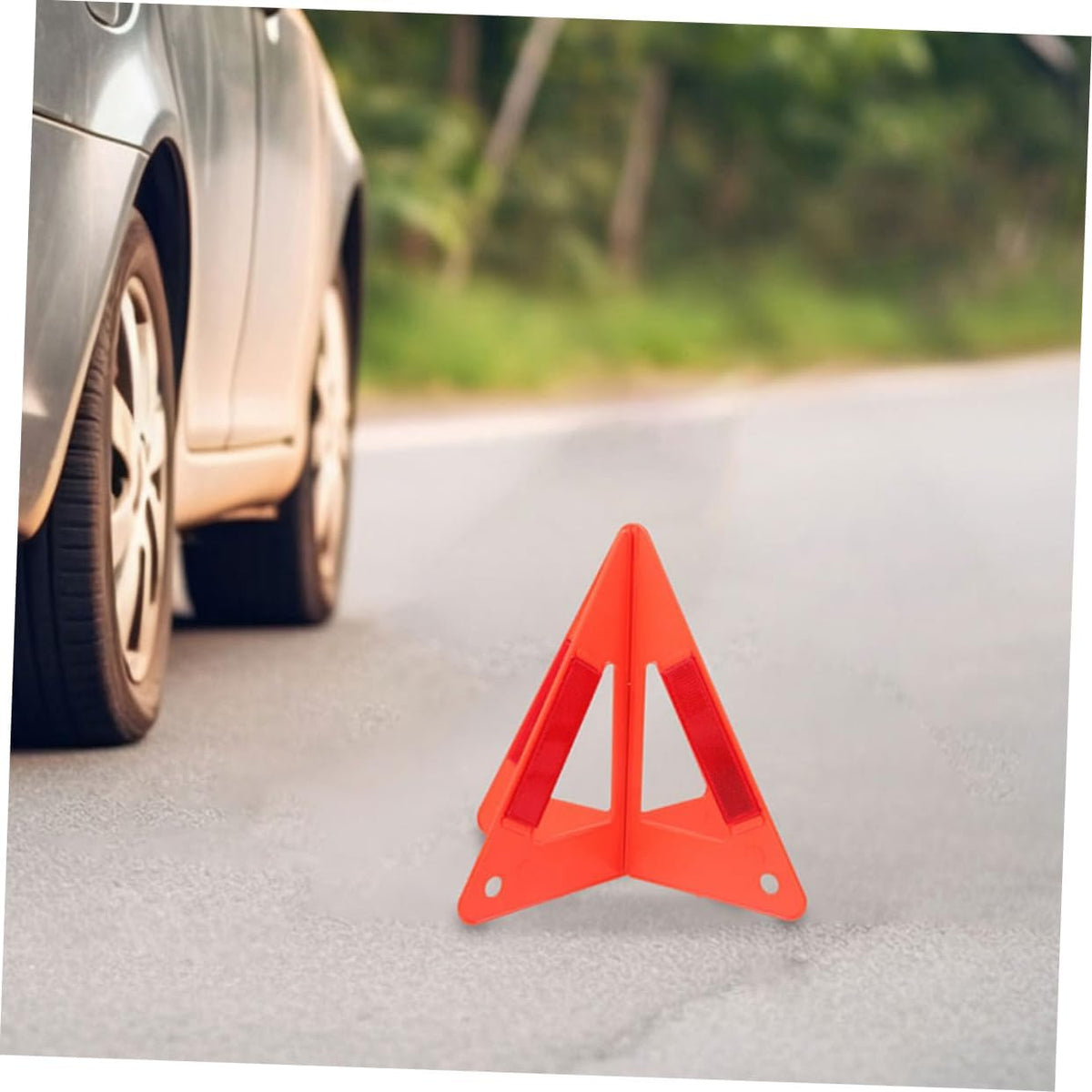 5pcs Red Plastic Emergency Road Triangle Warning Signs for Vehicles