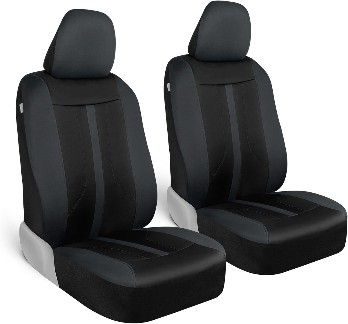Motor Trend Gray Cloth Car Seat Covers for Front Seats – Premium Automotive Bucket Seat Covers, Made for Vehicles with Removable Headrests, Interior Covers for Car Truck Van SUV Seat Protector