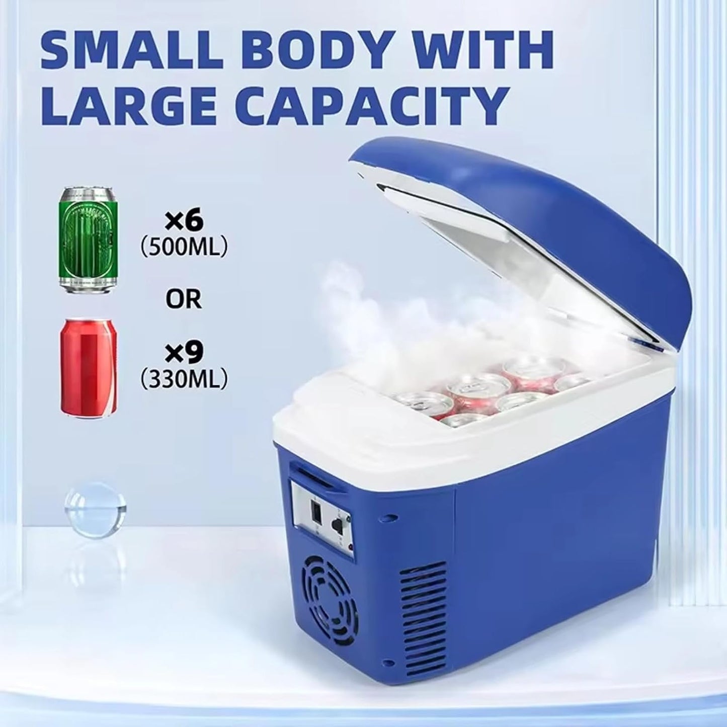 Car Refrigerator 7 Quart (7L) Electric Cooler Warmer 13°F~149°F 12V DC 100 240V AC Portable Mini Freezer Small Fridge for Truck Van RV SUV Travel Coolers & Refrigerators