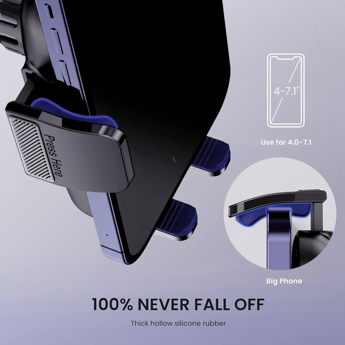 Qifutan Car Phone Holder Automobile Cell Phone Holder Car Mount for iPhone Universal Car Dashboard Mount Fit All Phones Cell Phone Camera Mounts