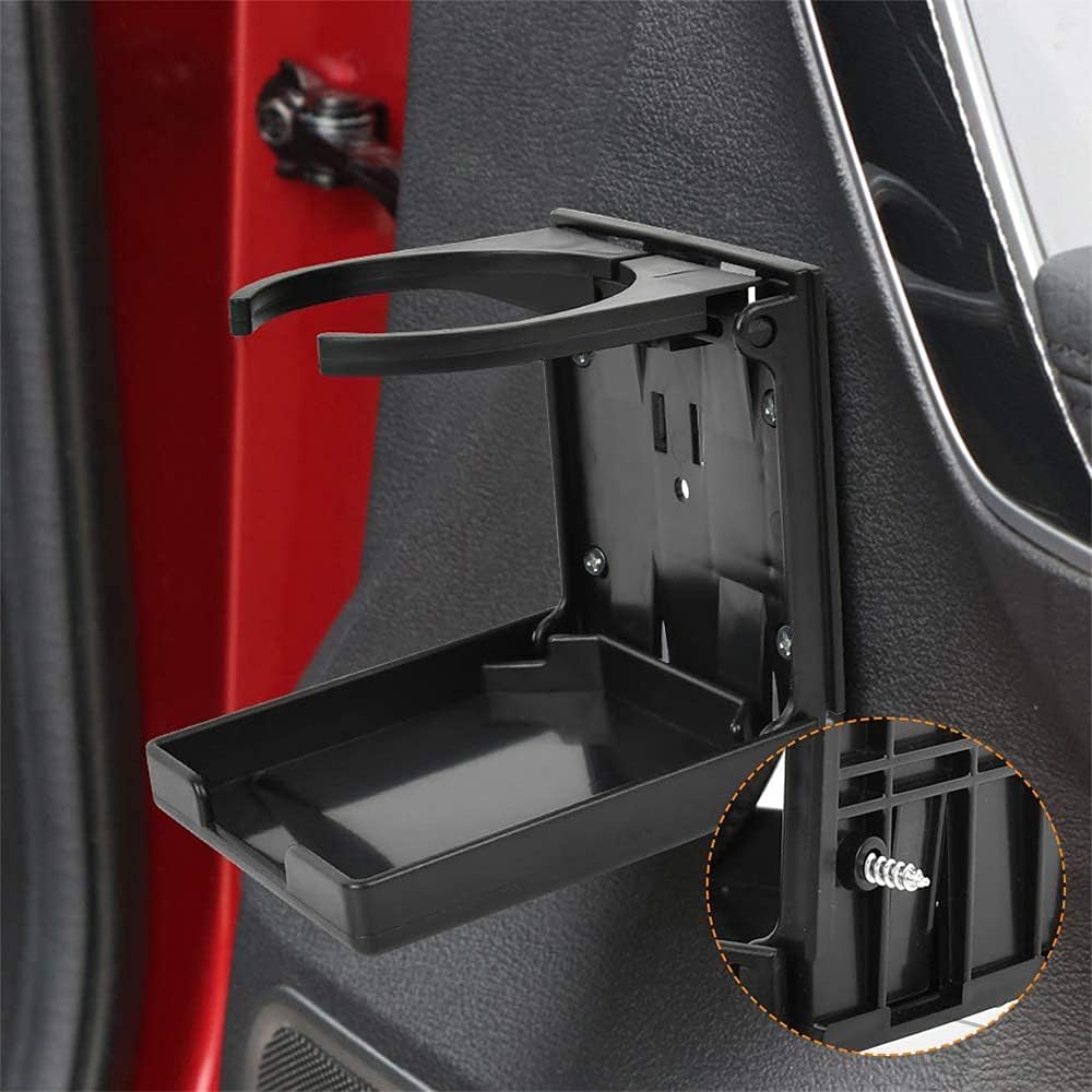 4Pcs Plastic Car Cup Holder, Car Drink Holder, Adjustable Folding Cup Holder, Folding Car Cup Holder with Screws for Universal Car Truck Boat Van