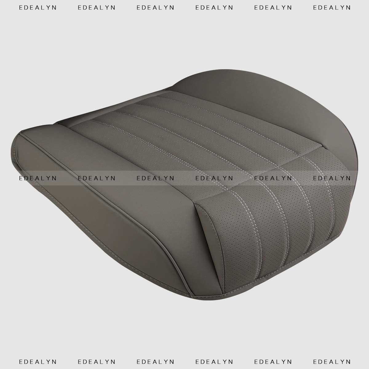 1 PCS Car Seat Cover PU Leather Auto Bottom Seat Protector Cover with Comfort Leg Support Pillow Fit Most Front Driver Seat Width20.86 by deep 20.86 inches (Taupe with Leg Rest)
