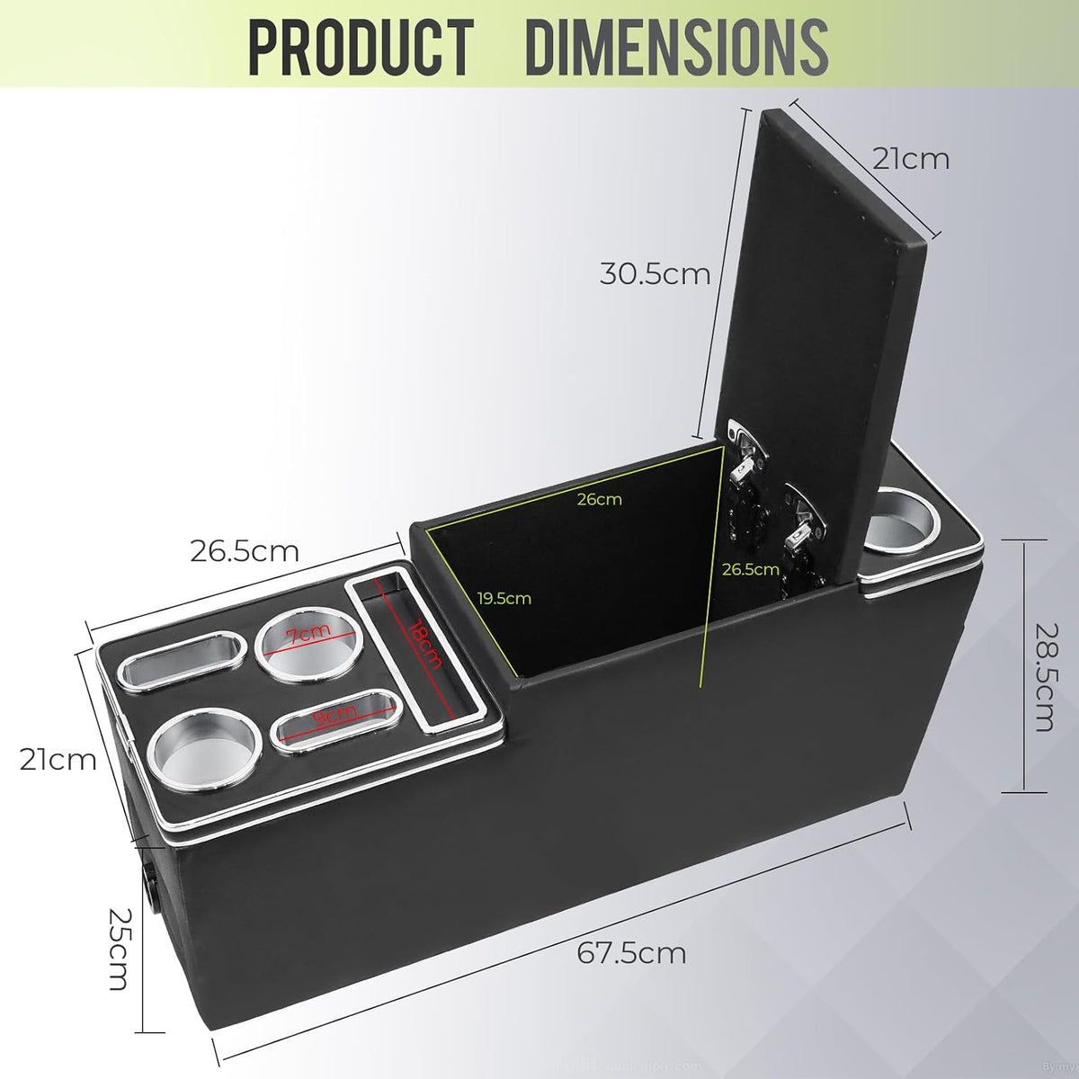 Universal Center Console Organizer Compatible with Jeep CJ-5 1976-1983, CJ-7 1976-1986, Wrangler YJ 1987-1995