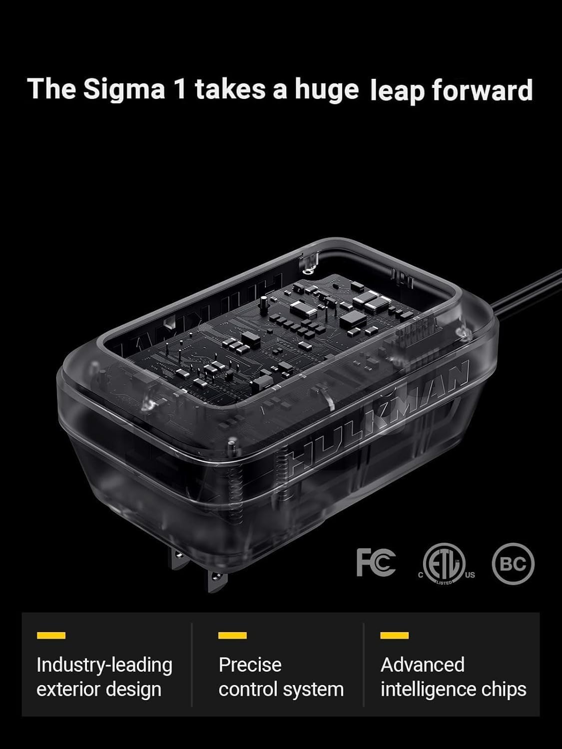 HULKMAN Sigma 1 Car Battery Charger - 1A 6V/12V Automatic Smart Trickle Charger, Battery Maintainer, and Desulfator with Intelligent Interface