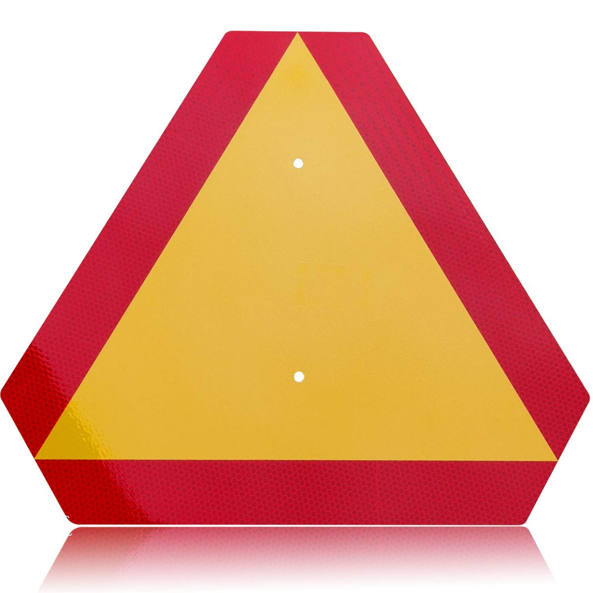 Slow Moving Vehicle Sign,Safety Triangles dot Approved Triangle Sign 14"x16"50-mil Thick Aluminum Diamond Grade Reflective,Up to 7 Years of Outdoor use for Golf Cart