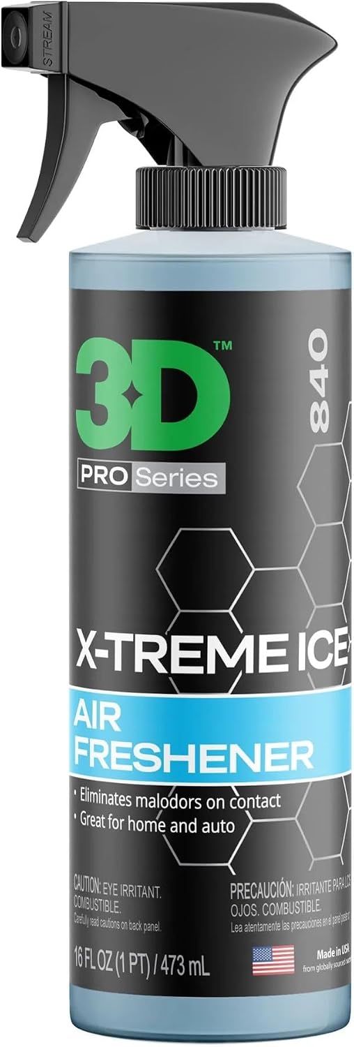 3D Water Based Odor Eliminator | Made in USA | All Natural | No Harmful Chemicals |Air Freshener (New Car Scent)