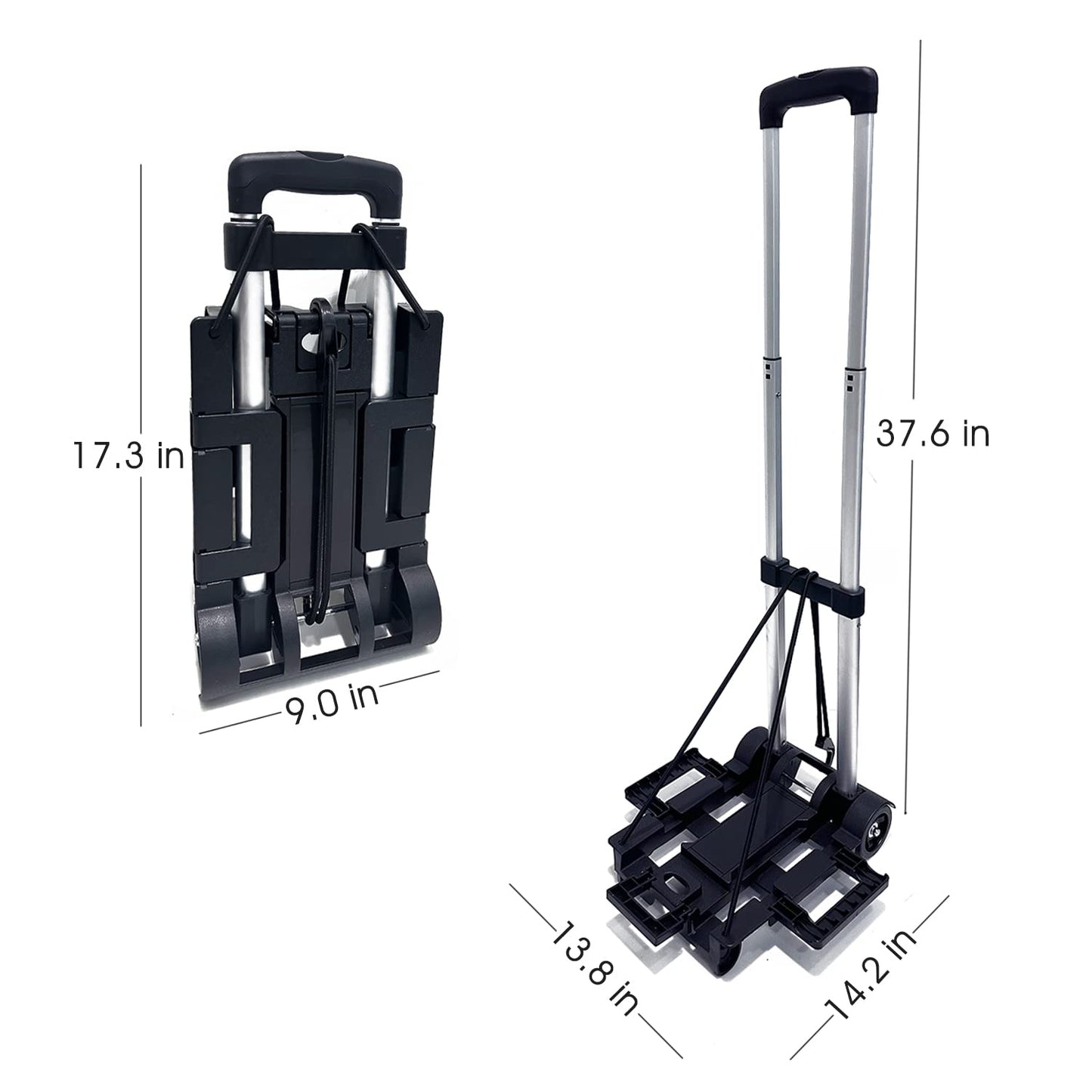 Car Seat Travel Cart for Airport, Foldable Car Seat Dolly & Roller, 90lbs Capacity Car Seat Carrier for Airport Travel, Compact Stowable Base Plate, Universal Fit for Most Brands