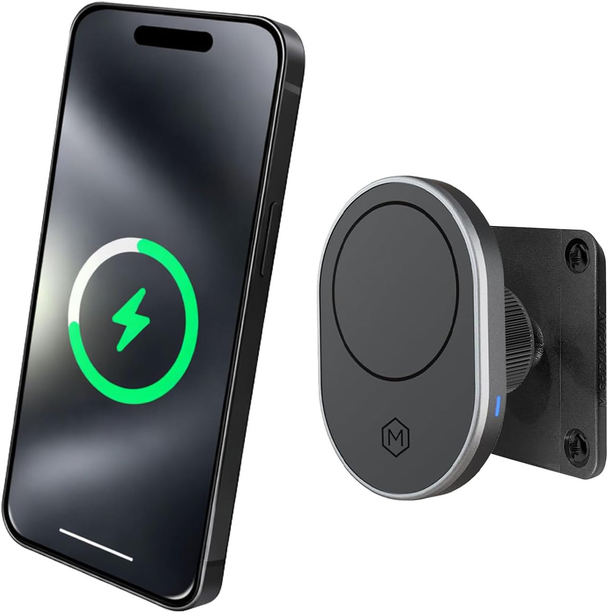 MagSafe 15W Fast Wireless Car Charger AMPS Plate Phone Mount
