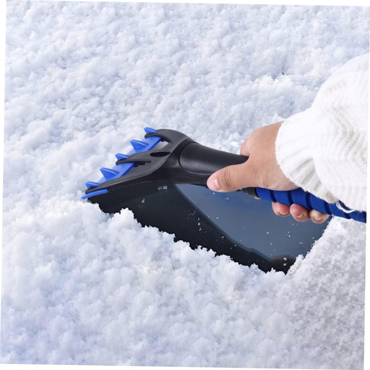 BESPORTBLE Detachable Snow Brush with Ice Scraper Durable Bristles for Efficient Snow Removal Compact Winter Accessory for Cars Suvs