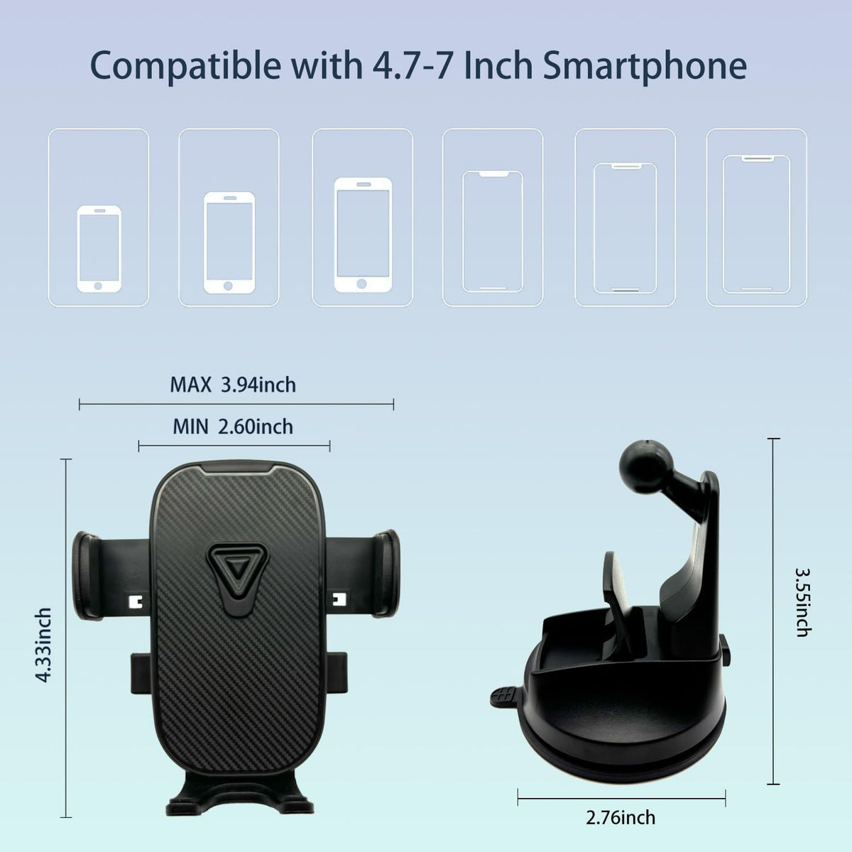 Boat Phone Holder, Suction Cup Boat Cell Phone Mount Marine Dashboard
